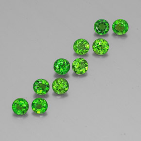 Achetez naturel ct Vert Diopside Chrome gems, Coupe roude, En provenance Russie chez GemSelect. En stock, livraison internationale!