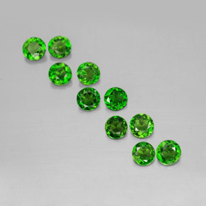 Achetez naturel ct vert diopside de chrome gems, coupe roude, en provenance russie chez gemselect. en stock, livraison internationale!