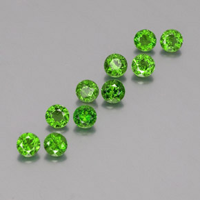Achetez naturel ct vert diopside de chrome gems, coupe roude, en provenance russie chez gemselect. en stock, livraison internationale!