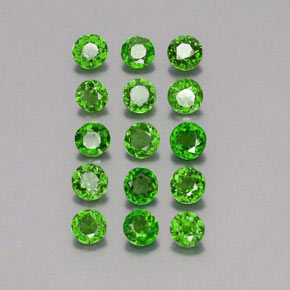 Achetez naturel ct Vert Diopside Chrome gems, Coupe roude, En provenance Russie chez GemSelect. En stock, livraison internationale!
