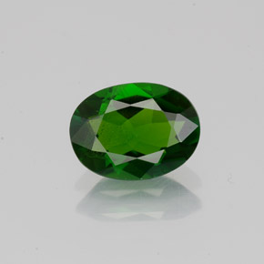 Diopside de chrome vert naturelle coupe ovale, 1,15 ct, VS-SI