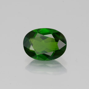 Diopside de chrome vert naturelle coupe ovale, 1,15 ct, VS-SI