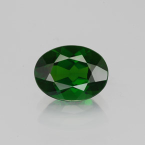 Diopside Chrome Vert naturelle Coupe ovale, 1.30 ct, VVS