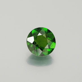 Diopside de chrome vert naturelle coupe roude, 0,75 ct, VS-SI