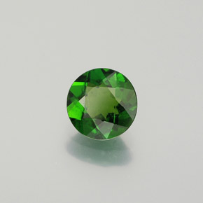Diopside de chrome vert naturelle coupe roude, 0,75 ct, VS-SI