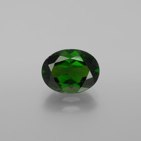 Diopside de chrome vert naturelle coupe ovale, 2,03 ct, VVS
