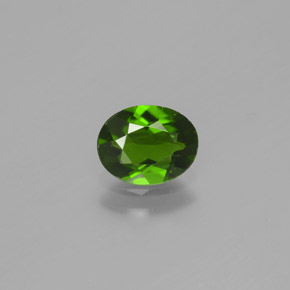 Diopside de chrome vert naturelle coupe ovale, 0,80 ct, VS