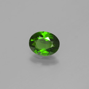 Diopside de chrome vert naturelle coupe ovale, 0,80 ct, VS