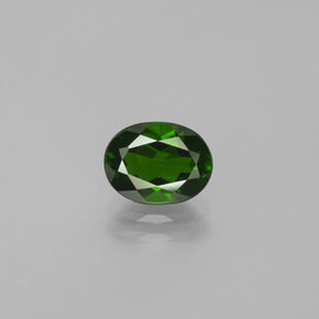Diopside de chrome vert naturelle coupe ovale, 1,54 ct, VVS