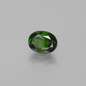 Diopside de chrome vert naturelle coupe ovale, 1,54 ct, VVS