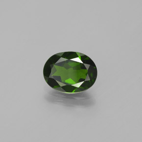 Diopside de chrome vert naturelle coupe ovale, 1,68 ct, VS