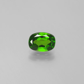 Diopside de chrome vert naturelle coupe coussin, 0,94 ct, VVS