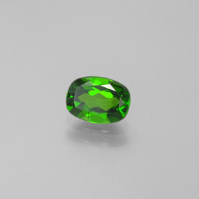 Diopside de chrome vert naturelle coupe coussin, 0,94 ct, VVS