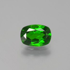 Diopside Chrome Vert naturelle Coupe coussin, 0.87 ct, VVS-VS
