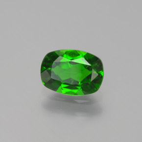 Diopside Chrome Vert naturelle Coupe coussin, 0.87 ct, VVS-VS