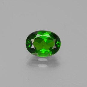 Diopside Chrome Vert naturelle Coupe ovale, 1.29 ct, VS