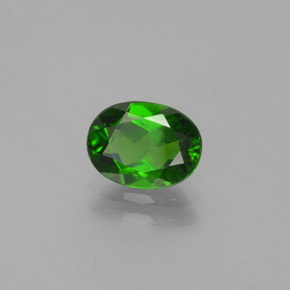 Diopside Chrome Vert naturelle Coupe ovale, 1.29 ct, VS