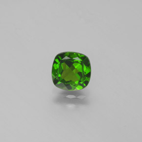 Diopside de chrome vert naturelle coupe coussin, 1,06 ct, VS