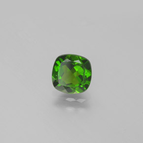 Diopside de chrome vert naturelle coupe coussin, 1,06 ct, VS