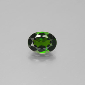Diopside de chrome vert naturelle coupe ovale, 1,27 ct, VVS-VS