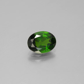 Diopside de chrome vert naturelle coupe ovale, 1,27 ct, VVS-VS