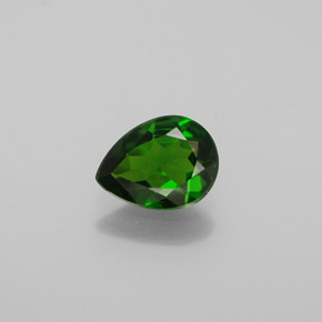 Diopside de chrome vert naturelle en forme de poire, 0,89 ct, VVS-VS