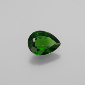 Diopside de chrome vert naturelle en forme de poire, 0,89 ct, VVS-VS