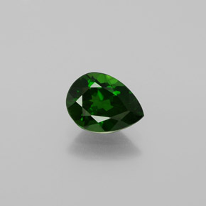 Diopside de chrome vert naturelle en forme de poire, 1,08 ct, VS