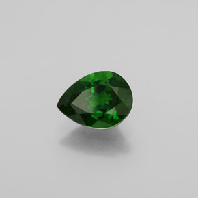 Diopside de chrome vert naturelle en forme de poire, 1,08 ct, VS