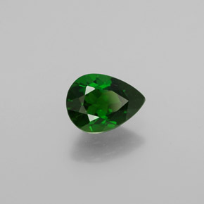 Diopside de chrome vert naturelle en forme de poire, 1,13 ct, VS