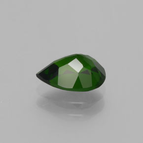 Diopside de chrome vert naturelle en forme de poire, 1,13 ct, VVS