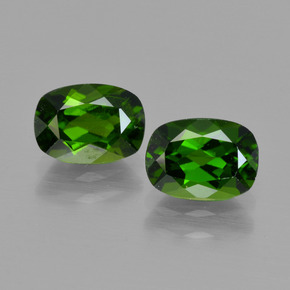 Achetez naturel ct Vert Diopside Chrome gems, Coupe coussin, En provenance Russie chez GemSelect. En stock, livraison internationale!