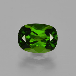 Diopside Chrome Vert naturelle Coupe coussin, 1.00 ct, VS