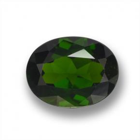 Diopside de chrome vert naturelle coupe ovale, 2,09 ct, VS