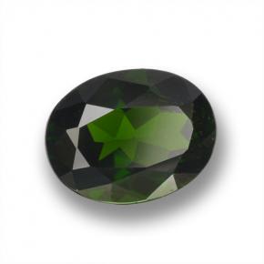 Diopside de chrome vert naturelle coupe ovale, 2,09 ct, VS