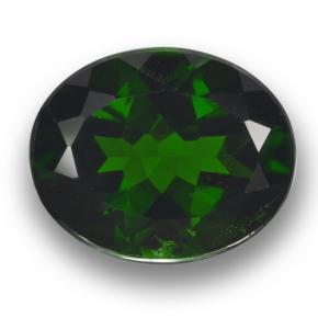 Diopside de chrome vert naturelle coupe ovale, 3,60 ct, VS