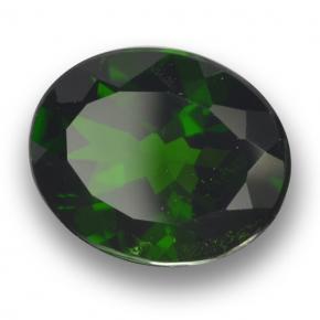 Diopside de chrome vert naturelle coupe ovale, 3,60 ct, VS