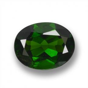 Diopside de chrome vert naturelle coupe ovale, 2,03 ct, VS