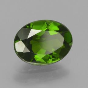 Diopside Chrome Vert foncé naturelle Coupe ovale, 1.28 ct, VS