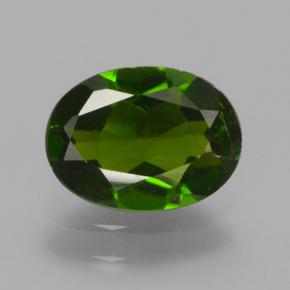 Diopside de chrome vert naturelle coupe ovale, 1,19 ct, VS