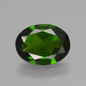 Diopside Chrome Vert naturelle Coupe ovale, 1.12 ct, VS