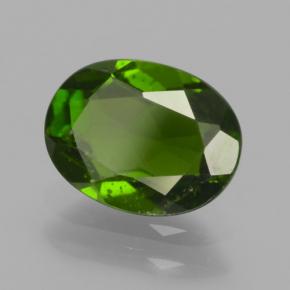 Diopside Chrome Vert foncé naturelle Coupe ovale, 1.30 ct, VS-SI