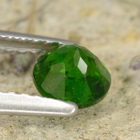Diopside de chrome vert naturelle coupe roude, 0,65 ct, VS-SI
