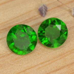 Achetez naturel 0.95ct Vert Diopside Chrome gems, Coupe roude, En provenance Russie chez GemSelect. En stock, livraison internationale!