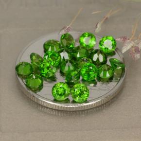 Achetez naturel 2.89ct Vert moyen-foncé Diopside Chrome gems, Coupe roude, En provenance Russie chez GemSelect. En stock, livraison internationale!
