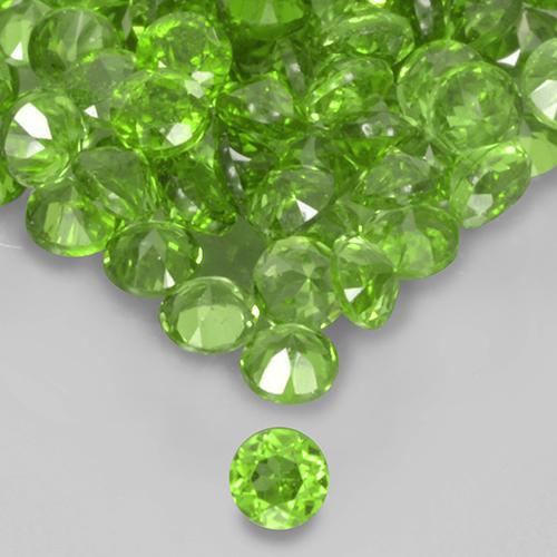 Achetez naturel 2.57ct Vert éclatant Diopside Chrome gems, Coupe roude, En provenance Russie chez GemSelect. En stock, livraison internationale!