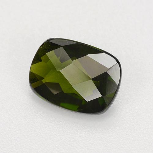 Diopside de chrome vert naturelle coupe coussin, 1,41 ct, VVS-VS