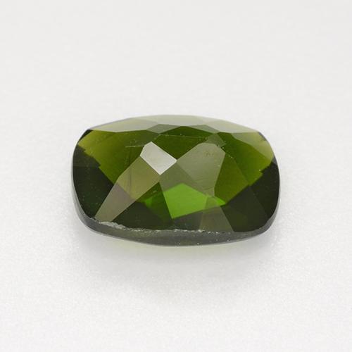 Diopside de chrome vert naturelle coupe coussin, 1,41 ct, VVS-VS
