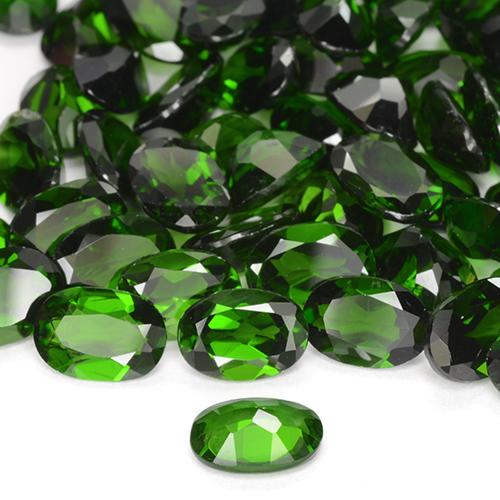 Diopside Chrome Vert naturelle Coupe ovale, 0.78 ct, VS