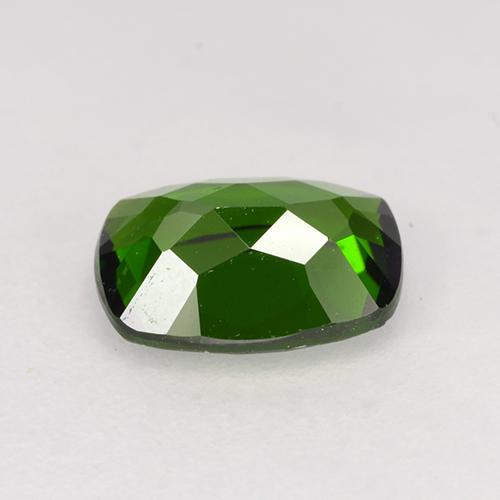 Diopside Chrome Vert moyen-foncé naturelle Coupe coussin, 1.32 ct, VVS-VS